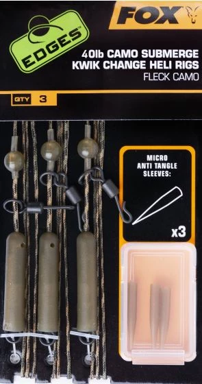 Fox - Edges Camo Submerge Heli Rigs Kwik Change Kit 2 Fox - Edges Camo Submerge Heli Rigs Kwik Change Kit - Image 2