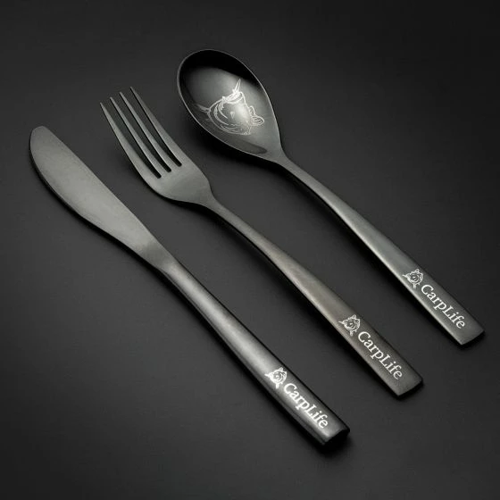 Carp Life Carplife - Black Etched Cutlery Set 3 Carp Life Carplife - Black Etched Cutlery Set - Image 3