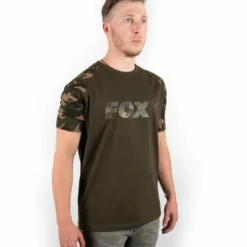 Fox - Khaki Camo Raglan T-Shirt -Predator shop cfx019 fox khaki camo raglan t shirt angle
