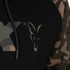 Fox - Black / Camo Raglan Hoodie -Predator shop cfx188 193 fox black camo raglan hoody chest logo detail