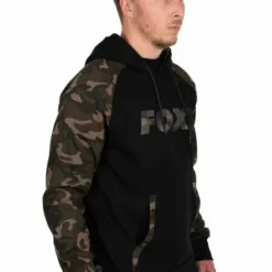 Fox - Black / Camo Raglan Hoodie -Predator shop cfx188 193 fox black camo raglan hoody side
