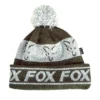 Fox - Lined Bobble Hat - Green Silver