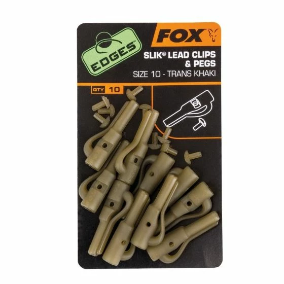 Fox - Edges Slik Lead Clips + Pegs - Size 10 1 Fox - Edges Slik Lead Clips + Pegs - Size 10