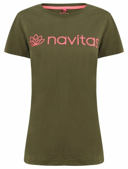 Navitas - Women's Green And Pink Lily T-Shirt 1 Navitas - Women's Green And Pink Lily T-Shirt