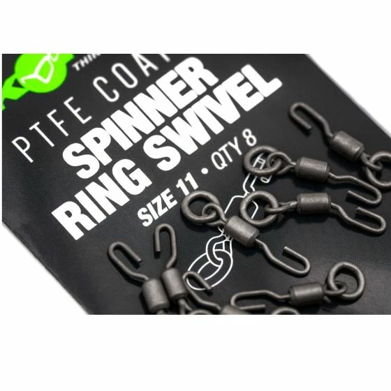 Korda - PTFE Spinner Ring Swivels - Size 11 1 Korda - PTFE Spinner Ring Swivels - Size 11