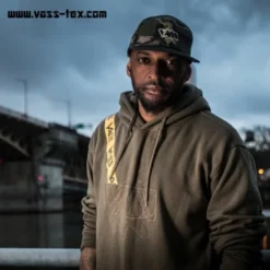 VASS - Embroided Hoody With Yellow Strap - Khaki Edition -Predator shop vass em hoody khaki with yellow print brace 6