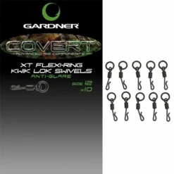 Gardner - Quick Change Flexi Ring Swivel -Predator shop xt flexi ring kwik lok swivels on white with packaging copy